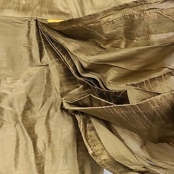 Golden Dupion Silk Kids Dhoti Kurta Pajama Boys Size 4 Ethnic Indian Wedding 2pc - Picture 8 of 15